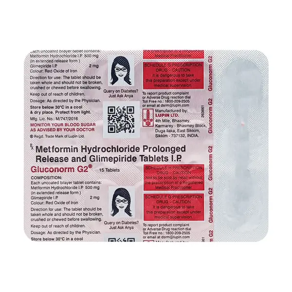 Gluconorm G 2mg Tablet