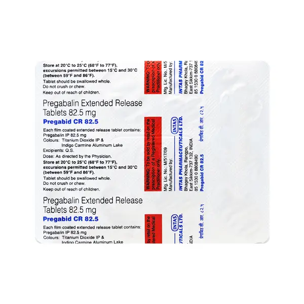Pregabid CR 82.5mg Tablet