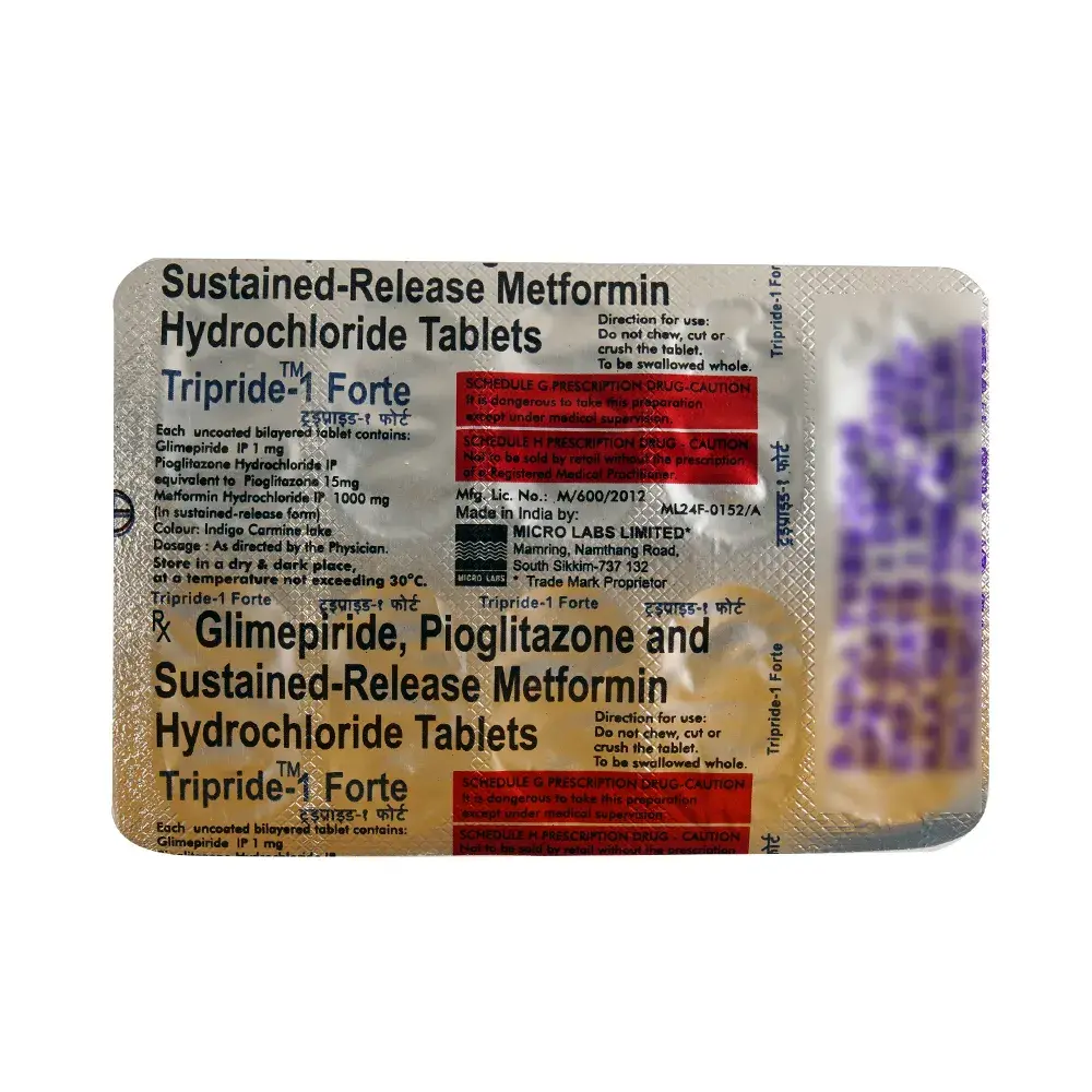 Tripride Forte Tab 1Mg 15S