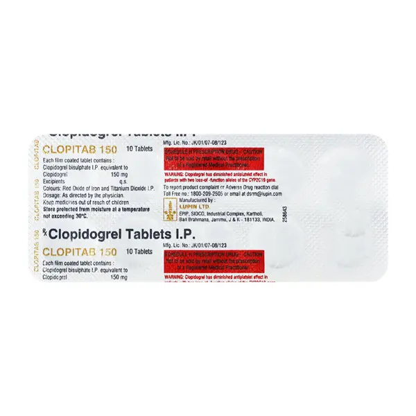 Clopitab 150mg Tablet 10s