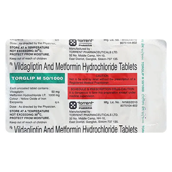Torglip M 50/1000mg Tablet 10s