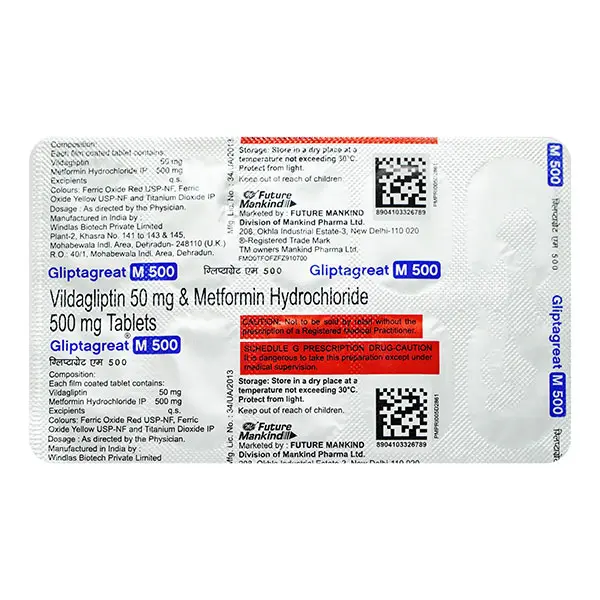 Gliptagreat M 500mg Tablet 10s