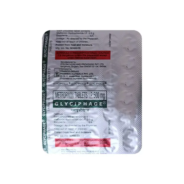 Glyciphage 500mg Tablet