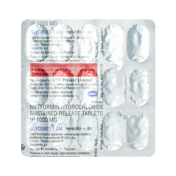 Glycomet 1000mg SR Tablet