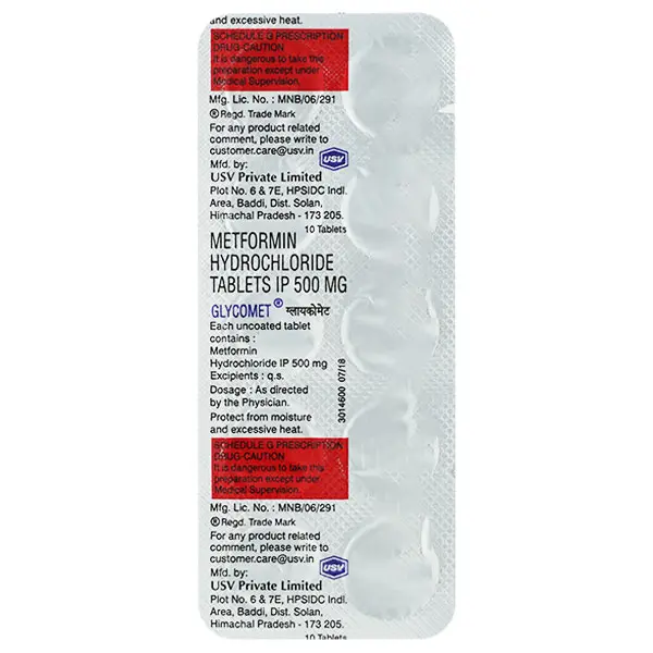 Glycomet 500mg Tablet