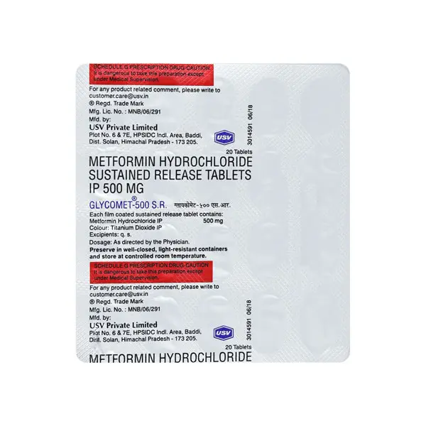 Glycomet SR 500mg Tablet