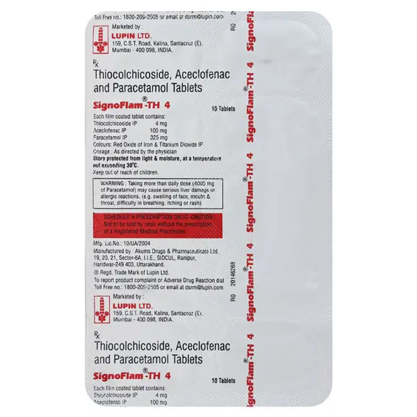 Signoflam TH 4mg Tablet 10s