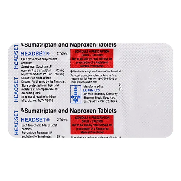 Headset Tablet (Sumatriptan 85mg + Naproxen 500mg)