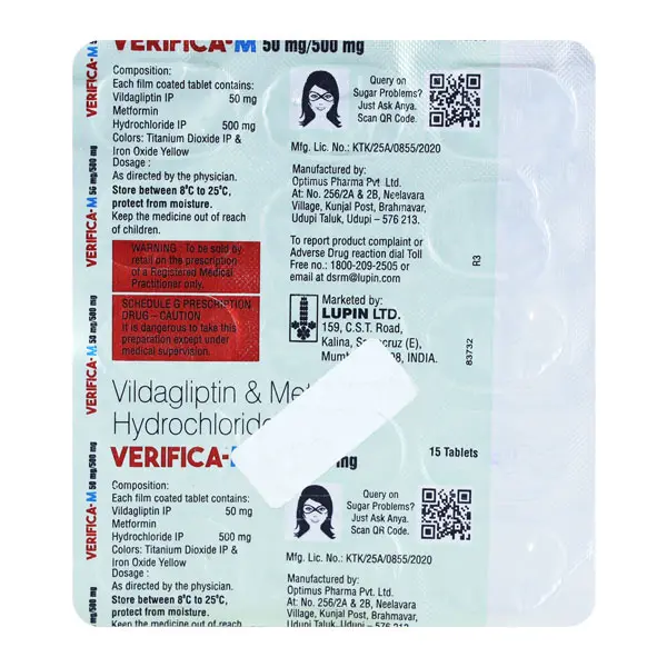 Verifica M 50/500mg Tablet