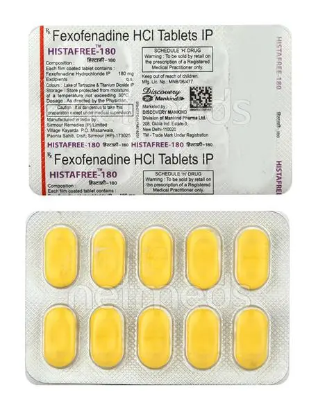 Histafree 180mg Tablet 10s