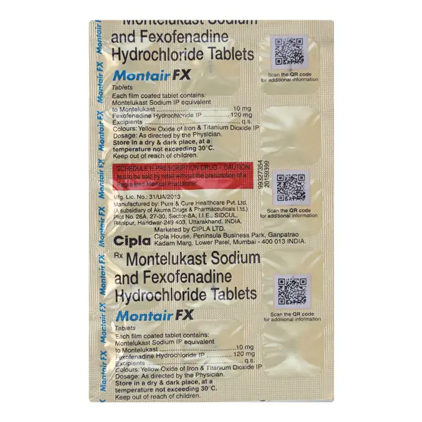 Montair FX Tablet 10mg/120mg