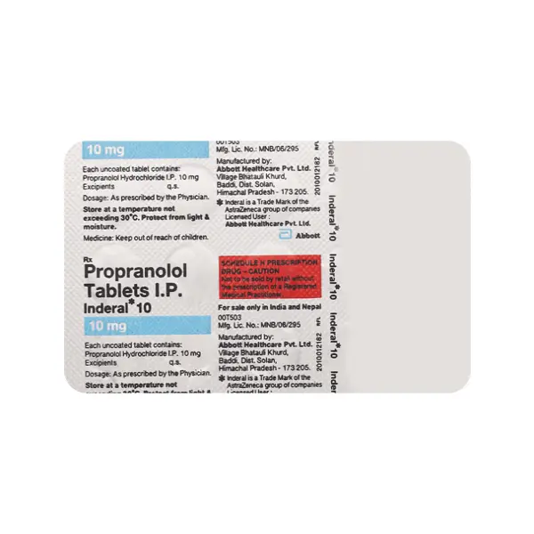 Inderal 10mg Tablet