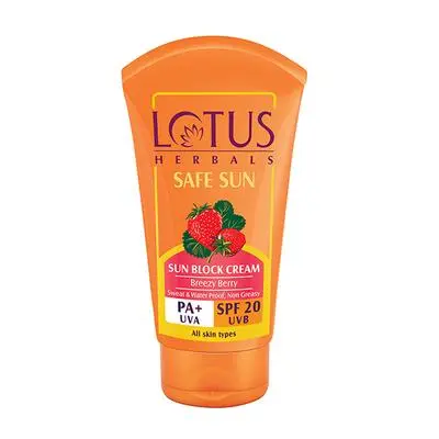 Lotus Safe Sun Sunscreen Cream Spf 20 - 100 Gm