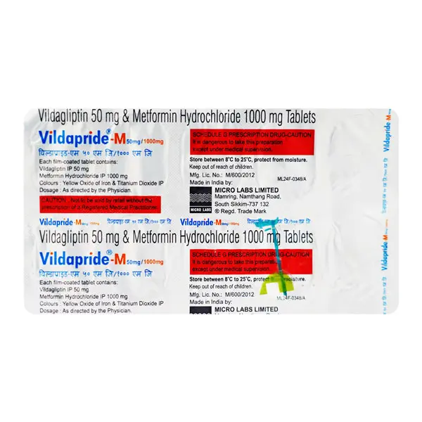 Vildapride M 50/1000mg Tablet 10s