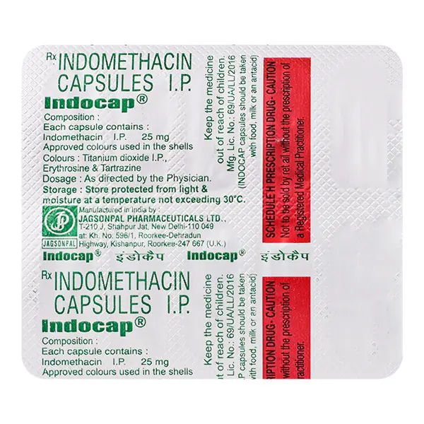 Indocap 25mg Capsule 10s