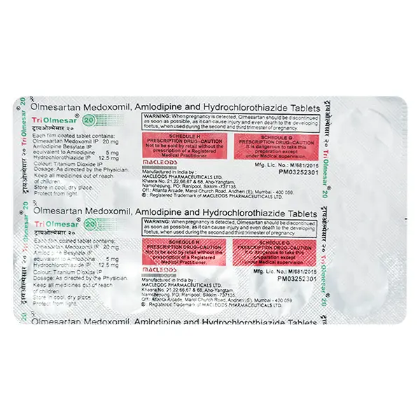 Triolmesar 20mg Tablet 15s