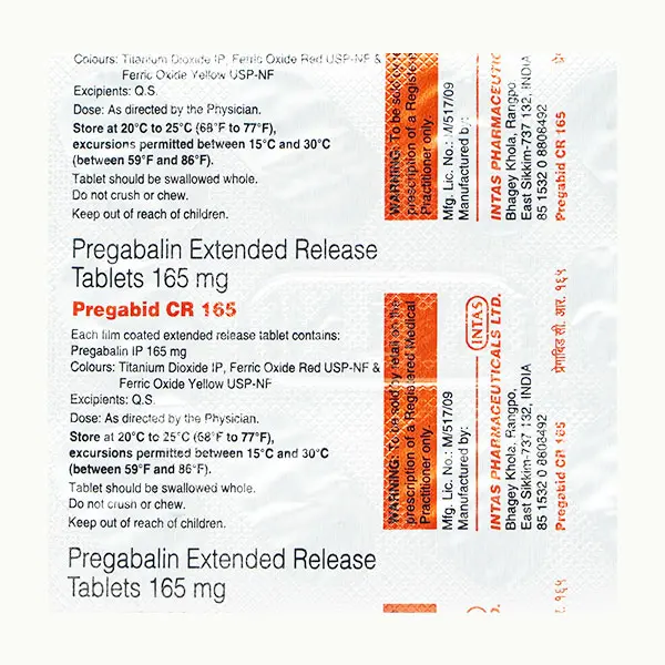 Pregabid CR 165mg 10s