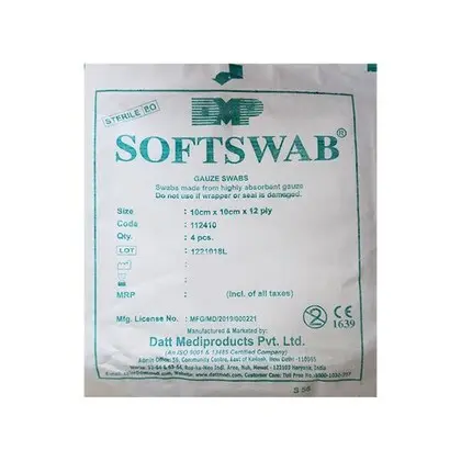 Softswab Gauze Swab 10cm x 10cm 4s