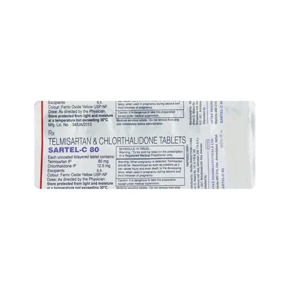 Sartel C 80mg Tablet 10s