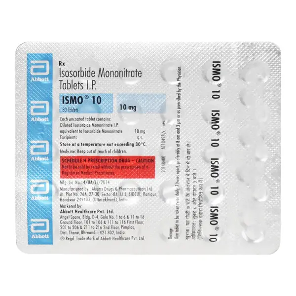 Ismo 10mg Tablet 30s