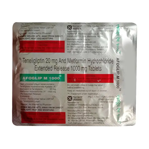 Afoglip M 20/1000mg Tablet 15s