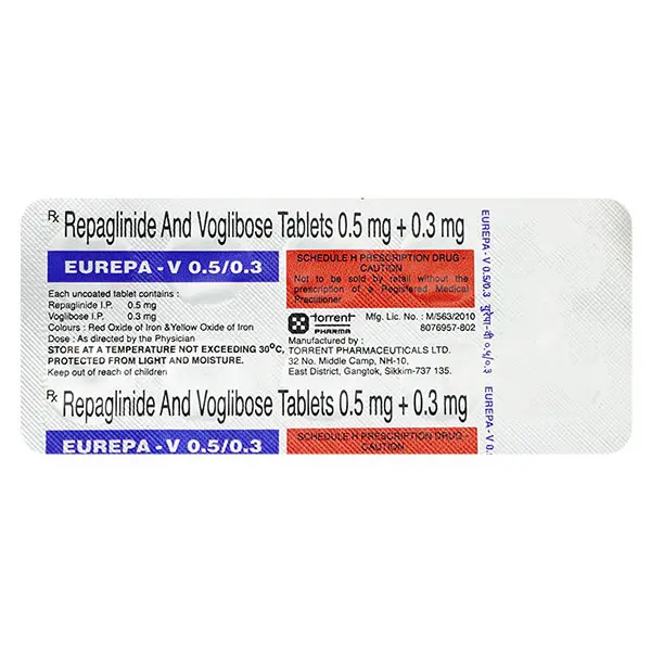 Eurepa V 0.5/0.3mg Tablet 10s