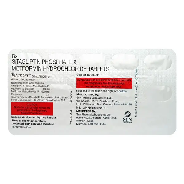 Istamet 50/1000mg Tablet