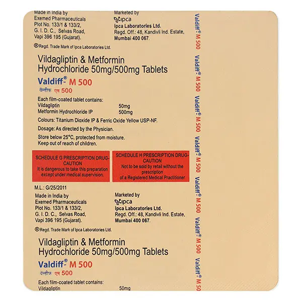 Valdiff M 500mg Tablet 15s