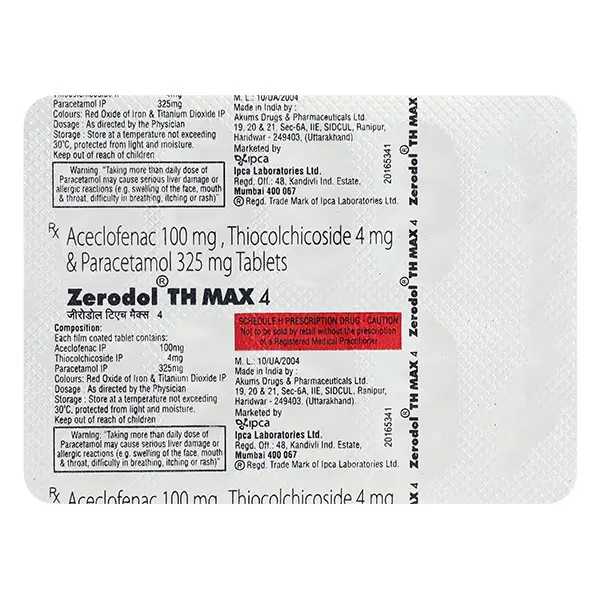 Zerodol TH Max 4mg Tablet 10s