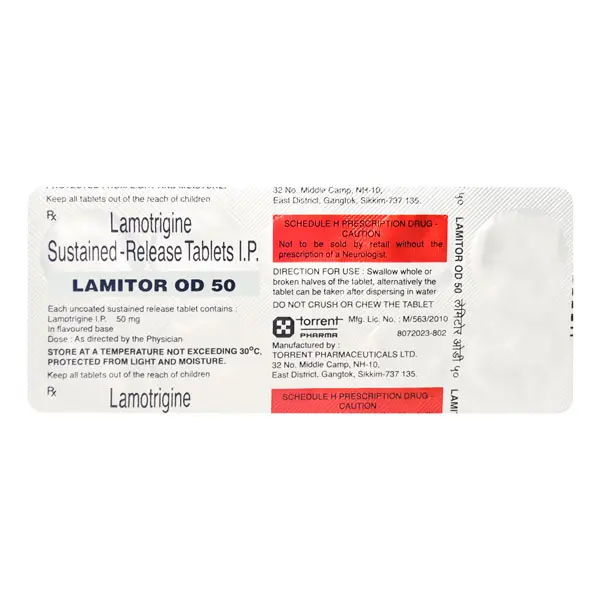 Lamitor OD 50mg Tablet 10s