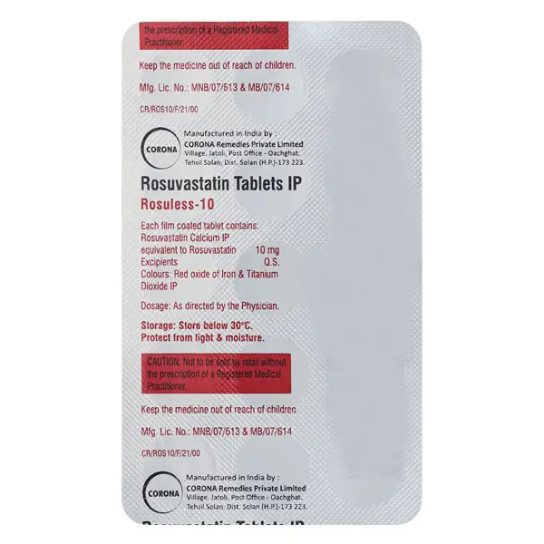 Rosuless 10mg Tablet 15s