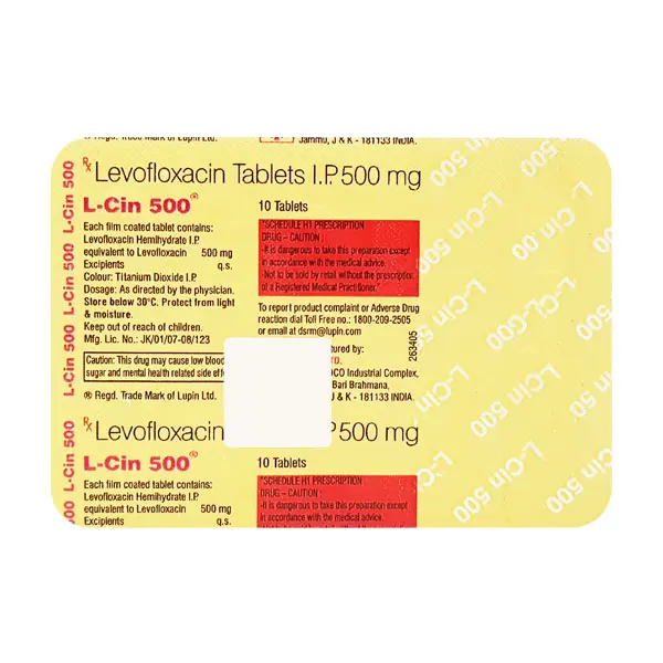 L Cin 500mg Tablet 10s