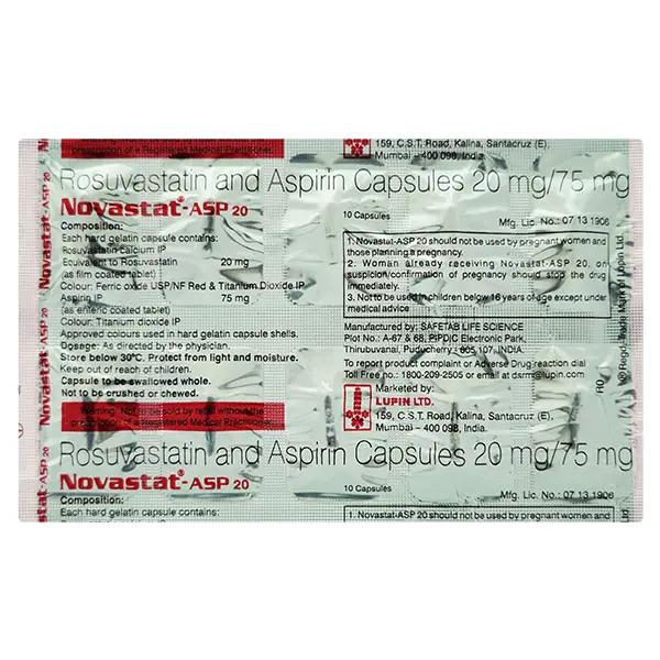 Novastat Asp 20/75mg Tablet 10s
