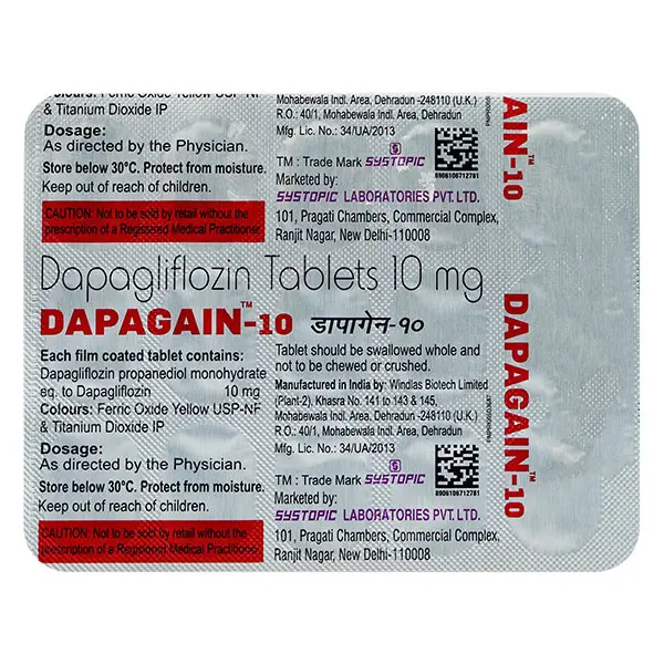 Dapagain 10mg Tablet 15s