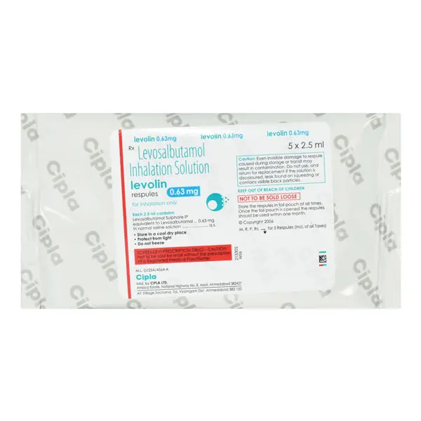 Levolin Respules 0.63mg 2.5ml
