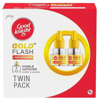 Good Knight Gold Flash Liquid Vapouriser 45ml*2 Repills Pack