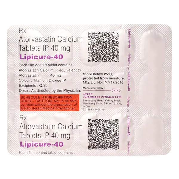 Lipicure 40mg Tablet 15s