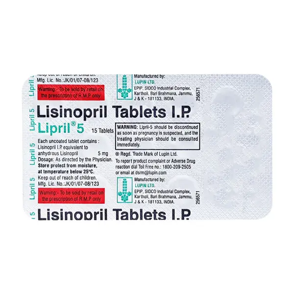 Lipril 5mg Tablet 15s