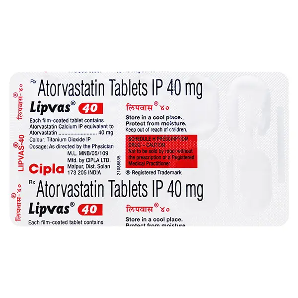 Lipvas 40mg Tablet 10s