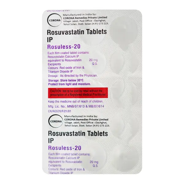 Rosuless 20mg Tablet 15s