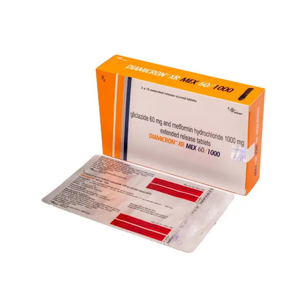 Diamicron XR Mex 60mg/1000mg Tablet