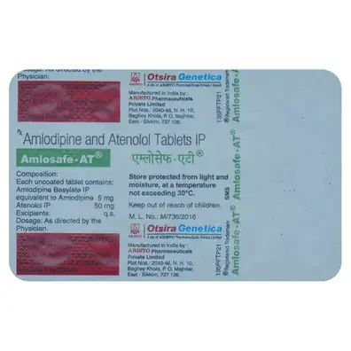 Amlosafe AT 5mg/50mg Tablet 15s