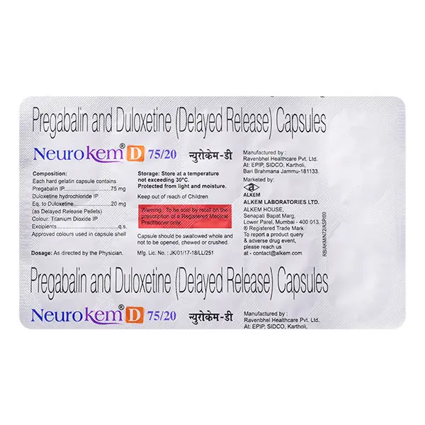 Neurokem D 75/20mg Capsule 10s