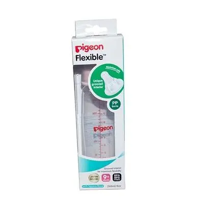 Pigeon-Glass Feeding Bottle Pink With Add Nipple L 240Ml