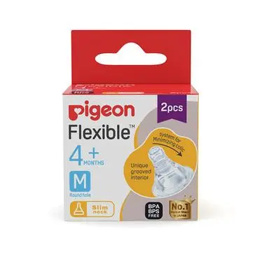 Pigeon Flexible Nipple 4+ M 2 Pcs