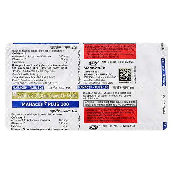 Mahacef Plus 100mg Tablet 10s