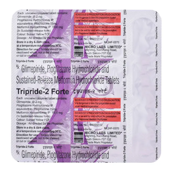 Tripride Forte 2mg Tablet 15s