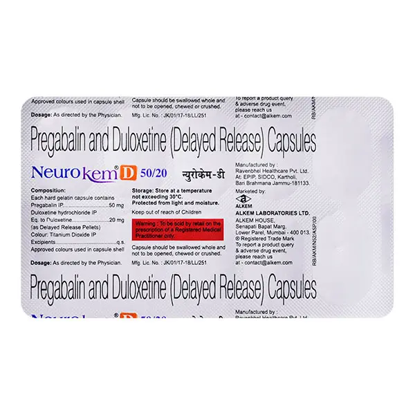Neurokem D 50/20mg Capsule 10s