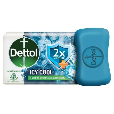 Dettol 2x Menthol Icy Cool Soap 150g 1s