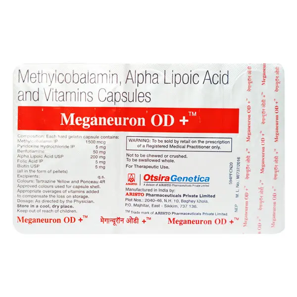 Meganeuron OD Plus Capsule Methylcobalamin 1500mcg